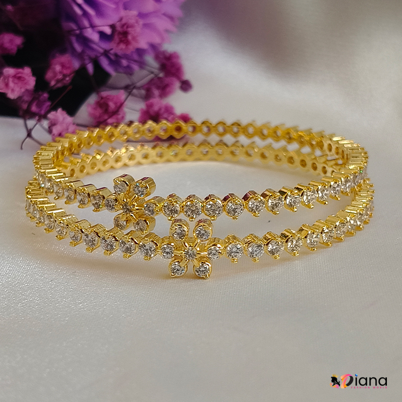 Gold Replica CZ  Bangle