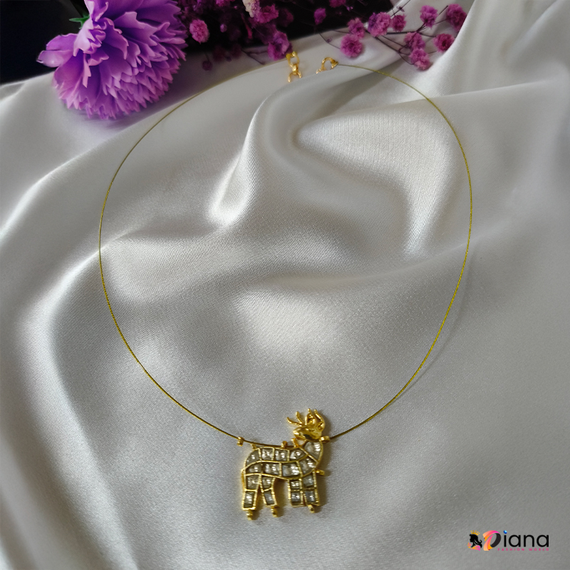 Premium Jadau Kundan Reindeer Invisible chain
