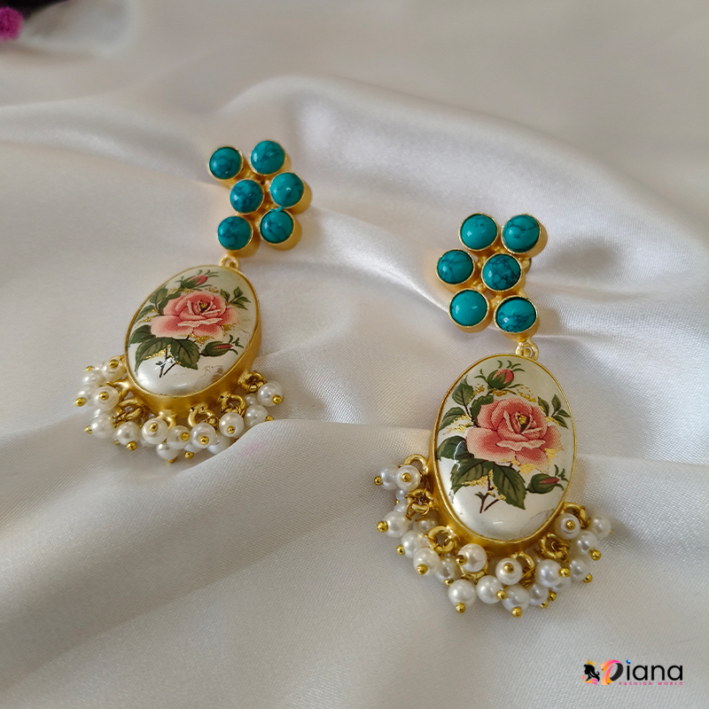 Antique Fushion Earring with original pearl