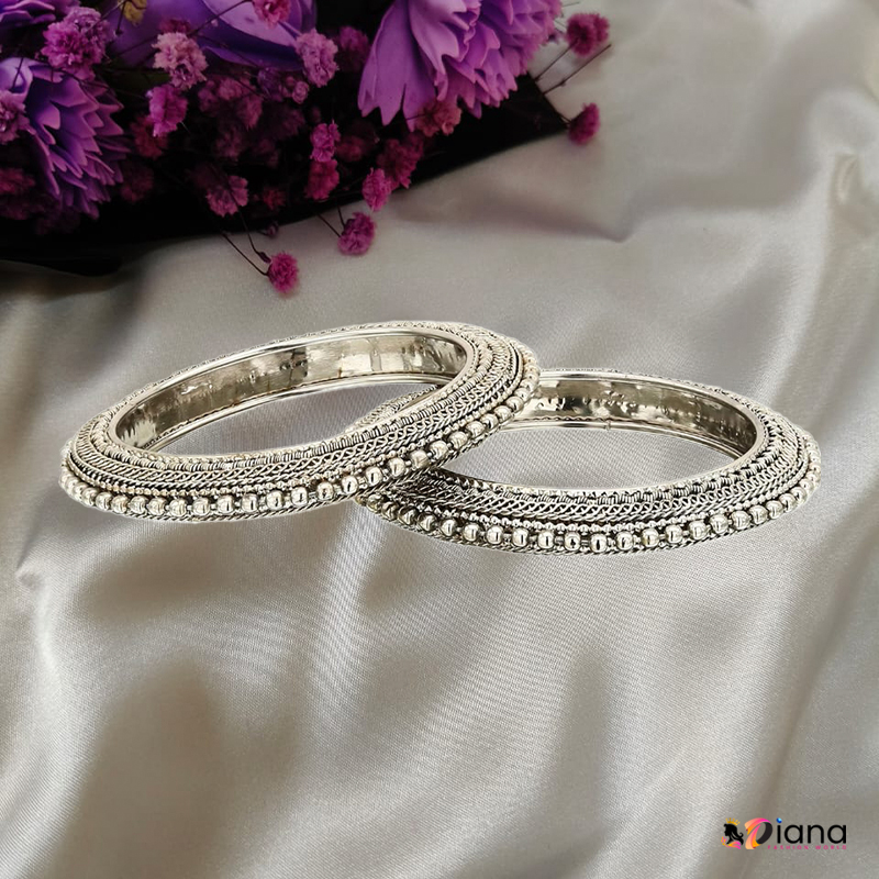 Oxidized Silver Bangles