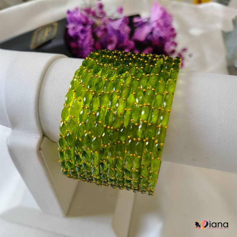 Raindrop crystal glass bangles premium first quality