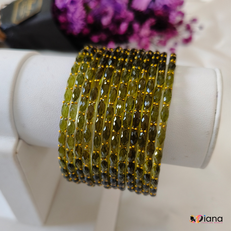 Raindrop crystal glass bangles premium first quality