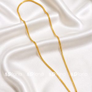 Broad Foxtail / Spiga Wheat Long Chain in Micro Gold Plating | 18"INCH Bold Premium Everyday Wear Chain